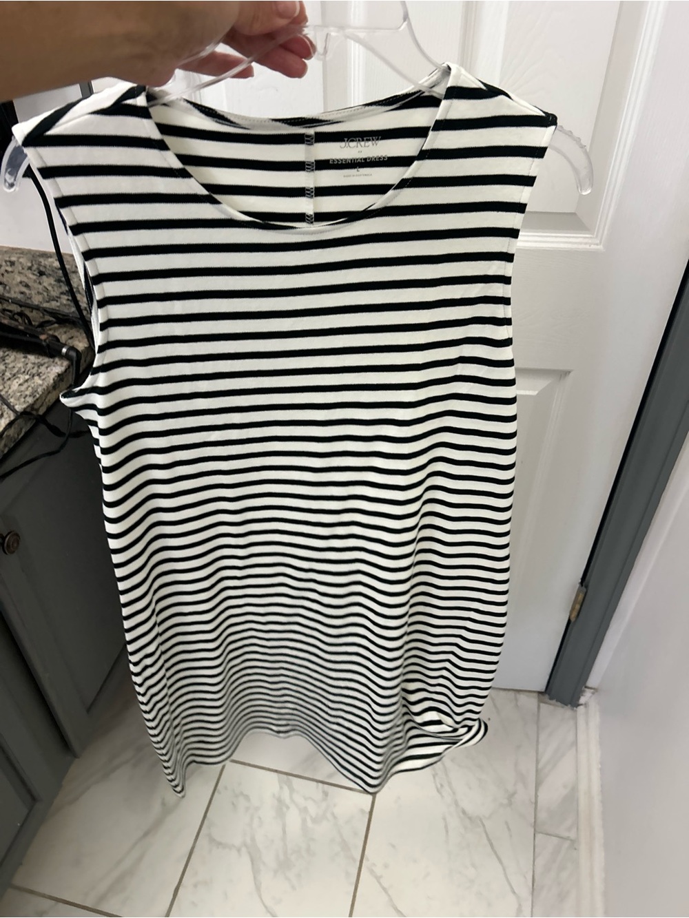 NWOT J CREW essentials black and white shift dress.
